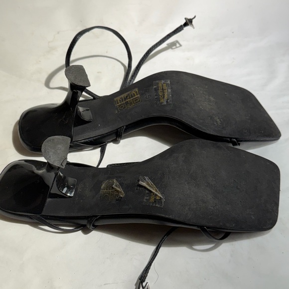 Used Jeffrey Campbell Elegant Black Strappy Heels size 7.5 - Picture 3 of 4